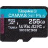 KINGSTON Canvas Go Plus 256GB microSDXC / UHS-I V30 U3 / CL10 / balení vč. adaptéru