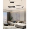 IMMAX NEO FINO NEW SMART závěsné svítidlo 2 kruhy, 60+80cm, 93W, černé, Zigbee 3.0, TUYA
