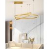 IMMAX NEO FINO NEW SMART závěsné svítidlo 2 kruhy, 60+80cm, 93W zlaté, Zigbee 3.0, TUYA