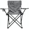 Židle kempingová skládací BARI šedá