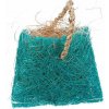 Taštička s kokosovým vláknem - hračka pro hlodavce, sisal, 10 x 13 cm, modrá