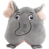 Plyšový 2D slon se zvukem, bavlněné lano, 16 cm, šedá, HipHop