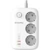 COLORWAY Prodlužovací napájecí přívod/ 3x Schuko/ 2x USB-A 60W/ 2x USB-C 65W/ kabel 2m
