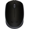 Logitech M171/Cestovní/Optická/1 000 DPI/Bezdrátová USB/Černá-šedá