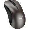 Genius Ergo 8100S/Ergonomická/Optická/Pro praváky/1 600 DPI/Bezdrátová USB/Champagne Titanium