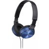 SONY sluchátka náhlavní MDRZX310L/ drátová/ 3,5mm jack/ citlivost 98 dB/mW/ modrá