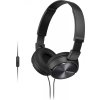 SONY headset náhlavní MDRZX310APB/ sluchátka drátová + mikrofon/ 3,5mm jack/ citlivost 98 dB/mW/ černá