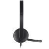 Logitech Headset Stereo H340/ drátová sluchátka + mikrofon/ USB/ černá