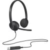 Logitech Headset Stereo H340/ drátová sluchátka + mikrofon/ USB/ černá