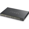 Zyxel GS1920-48HPV2   52-port Gigabit WebManaged PoE Switch, 48x gigabit RJ45, 4x gigabit RJ45/SFP, 2x SFP, 375W pro PoE