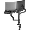 Neomounts DS20-425BL2/Držák displeje a notebooku/na stůl/17-27"; 11,6-17,3"/svorka+průch./VESA 100X100/nosn. 8+5kg/černý