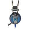 NEDIS herní headset GHST500BK/ drátová sluchátka + mikrofon/ zvuk 7.1/ LED/ USB/ kabel 2,1 m/ černo-modrý