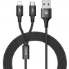 Baseus nabíjecí / datový kabel 2 v 1 Micro USB + Lightning 3A Rapid Series 1,2m černá