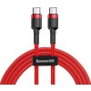 Baseus Cafule Series nabíjecí / datový kabel USB-C na USB-C PD2.0 60W Flash 1m, červená