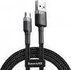 Baseus nabíjecí / datový kabel Micro USB 2.4A 1M Cafule šedá-černá
