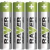 Alkalická baterie RAVER AAA (LR03), 4 ks