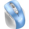 GENIUS Ergo 9000S Pro Light Blue/ duální Bluetooth + 2,4GHz/ 2400 dpi/ bezdrátová/ 6tlačítková/ dobíjecí/ RGB/ modrobílá