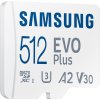 SAMSUNG EVO Plus 2024 MicroSDXC 512GB + SD Adaptér / CL10 UHS-I U3 / A2 / V30
