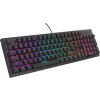 Genesis tichá herní klávesnice THOR 303/RGB/Outemu Peach Silent/Drátová USB/CZ-SK layout/Černá
