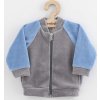 Kojenecká semišková mikina New Baby Suede clothes šedo modrá 86 (12-18m)