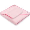 Dětská froté osuška s kapucí New Baby BASIC 80x80 ružová