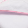 Dětská froté osuška s kapucí New Baby BASIC 80x80 bílo-růžová