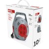 Prodlužovací kabel na bubnu 10 m / 4 zásuvky / červený / PVC / 230 V / 1 mm2