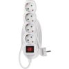 Prodlužovací kabel 1,4 m / 4 zásuvky / bílý / PVC / 1 mm2