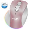 GENIUS Ergo 9000S Pro Pink/ duální Bluetooth + 2,4GHz/ 2400 dpi/ bezdrátová/ 6tlačítková/ dobíjecí/ RGB/ růžová
