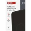 Powerbanka EMOS WI 521, 5 000 mAh, 20 W+Wireless, černá