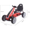 Dětská šlapací motokára Go-kart Milly Mally Power červená