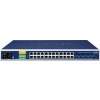 Planet IGS-R4215-24T4X průmyslový L2/L4 switch, 24x1Gb, 4x10Gb SFP+, -40~75°C, 24-60VDC, IP30, fanless