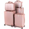 PRETTY UP Kufr na kolečkách ABS25, malý, zlatorůžový