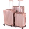 PRETTY UP Kufr na kolečkách ABS25, malý, zlatorůžový