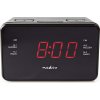 Digitální budík s rádiem | LED Displej | 1x 3,5 mm zvukový vstup | Promítání času | AM / FM | Funkce odloženého buzení | Časovač vypnutí | Počet alarmů: 2 | Černá