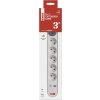 Prodlužovací kabel 3 m / 5 zásuvky / s vypínačem / bílý / 1×USB-A + 1×USB-C / 1,5 mm2
