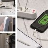 Prodlužovací kabel 2 m / 3 zásuvky / s vypínačem / bílý / 1× USB-A + 1× USB-C / 1,5 mm2