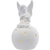 LED keramický anděl, 29 cm, 2x AA, vnitřní, teplá bílá