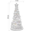 LED keramický stromek se sněhuláky, 33,5 cm, 2x AA, vnitřní, teplá bílá