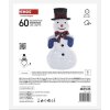 LED skládací sněhulák, 60 cm, venkovní i vnitřní, studená bílá