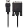 Displayport kabel | DisplayPort Zástrčka | DVI-D 24+1 Zástrčka | 1080p | Poniklované | 2.00 m | Kulatý | PVC | Černá | Label