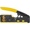 Krimpovací Kleště | CAT5 / CAT5e / CAT6 / CAT6a / CAT7 / RJ12 / RJ45 | Kleště / Odizolování / Řezání | Guma / Ocel | Černá / Žlutá