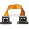 NEDIS Cat 5e UTP kabel/ RJ45 zásuvka - RJ45 zásuvka/ na okenní rámy/ vnitřní a venkovní/ plochý/ nylon/ černý/ box/ 30cm