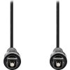 Optický audio kabel | TosLink Zástrčka | TosLink Zástrčka | 10.0 m | Kulatý | PVC | Černá | Label