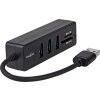 NEDIS USB hub/ zástrčka USB-A zástrčka/ 3x zásuvka USB-A/ 5 Portů/ USB 3.2 Gen 1/ 5 Gbps/ SD & MicroSD/ černý/ blistr