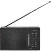 FM rádio | Přenosné Provedení | AM / FM | Napájení z baterie | Analogový | 1.5 W | Černo-bílý displej | Výstup pro sluchátka | IP20 | Černá