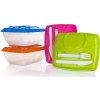 BANQUET Sada jídelní plastová 2,1 l, box a plastový příbor, mix barev