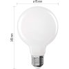 LED žárovka Filament G95 / E27 / 7,8 W (75 W) / 1055 lm / neutrální bílá