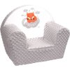 Dětské křeslo z Minky New Baby Liška šedé