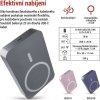 Powerbanka EMOS WI 1046, 10 000 mAh, 20 W+Wireless, šedá